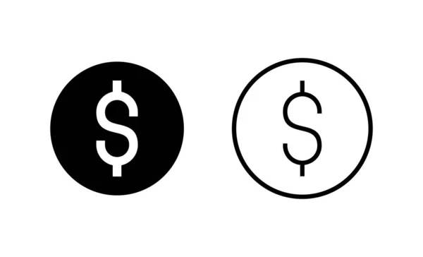 Vecteur Icônes Monétaires Signe Symbole Argent — Image vectorielle