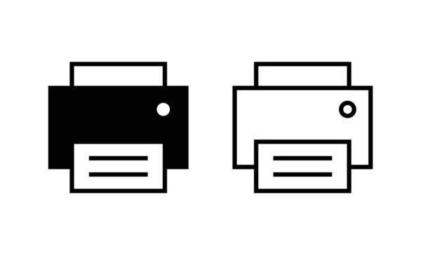 Imprimir Vetor Ícone Sinal Impressora Símbolo —  Vetores de Stock