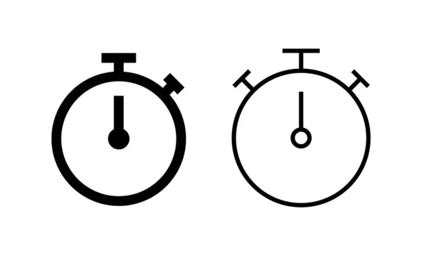 Stopwatch Wektor Ikony Znak Czasowy Symbol Ikona Odliczania Okres Przedawnienia — Wektor stockowy