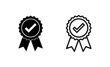 Onaylanmış simge vektörü. Onaylanmış Madalya Simgesi