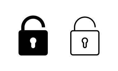 Simge vektörünü aç. İşaret ve sembolün kilidini aç. Kilitlenmemiş asma kilit simgesi