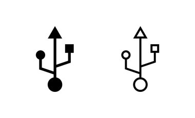 Usb simge vektörü. Flaş disk işareti ve sembol. Flash disk işareti.
