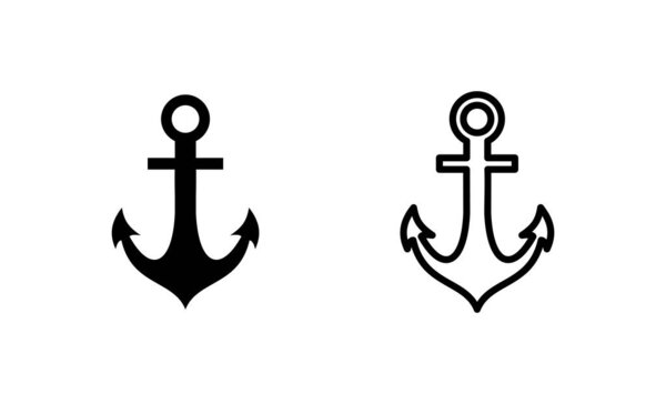 Anchor icon vector. Anchor sign and symbol. Anchor marine icon.