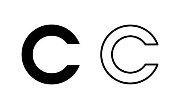 Vettore Icona Del Copyright Segno Simbolo Del Copyright — Vettoriale Stock