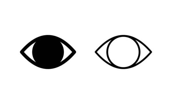 Göz Simgesi Vektörü Göz Işareti Sembol Bak Görüş Simgesi — Stok Vektör