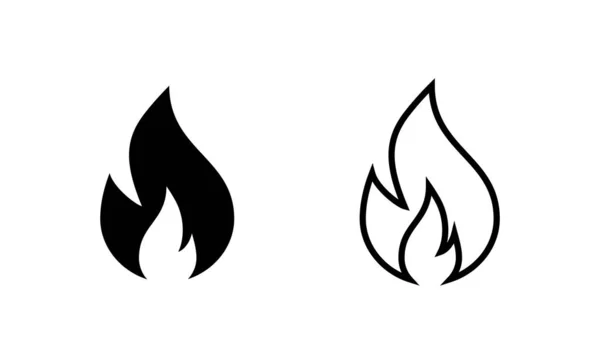 火災アイコンベクトル 火の記号と記号 — ストックベクタ