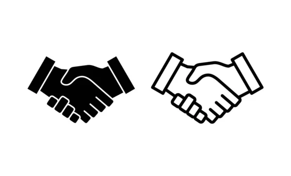 Icon Vektor Für Den Handschlag Handschlag Zeichen Und Symbol Kontaktvereinbarung — Stockvektor