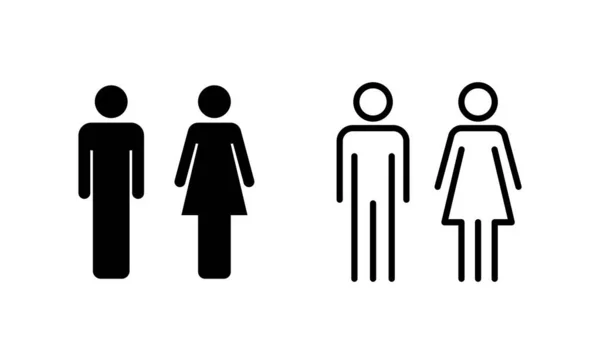 Vecteur Icône Homme Femme Signe Symbole Masculin Féminin Filles Garçons — Image vectorielle