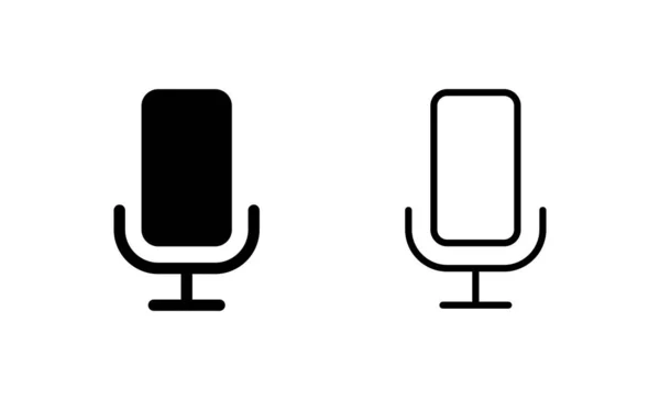 Icono Micrófono Vector Signo Símbolo Karaoke — Archivo Imágenes Vectoriales