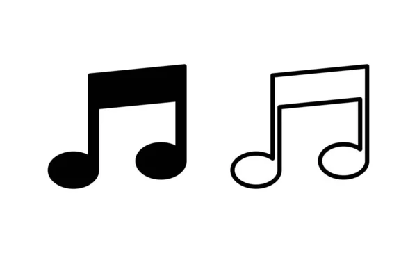 Vetor Ícone Música Nota Sinal Música Símbolo — Vetor de Stock