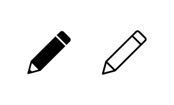 鉛筆アイコンベクトル ペンサインとシンボル アイコンベクトルを編集 — ストックベクタ