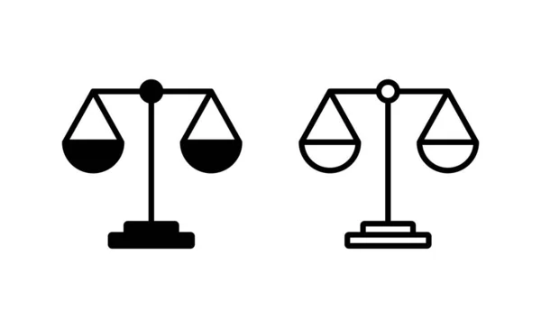 アイコンベクトルをスケールします 法規模のアイコン 正義のサインとシンボル — ストックベクタ