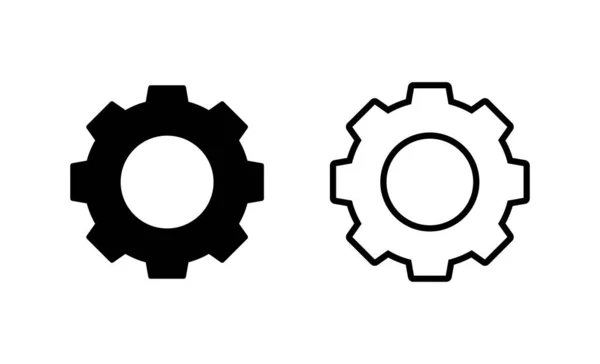 Icon Vektor Einstellen Rädchen Setzen Zeichen Und Symbol Getriebeschild — Stockvektor