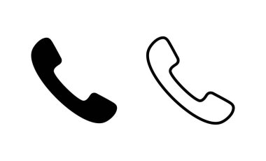 Simge vektörünü ara. Telefon işareti ve sembol. Telefon ikonu. Bizimle irtibata geç 