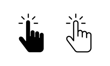 El imleç simgesi vektörü. İmleç işareti ve sembol. el imleç simgesi clik