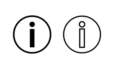 Bilgi simgesi simgesi vektörü. İmza ve sembol hakkında. Faq simgesi