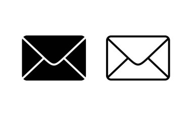 Posta simgesi vektörü. e-posta işareti ve sembol. E- posta simgesi. Zarf simgesi