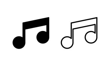 Müzik ikonu vektörü. nota işareti ve sembol