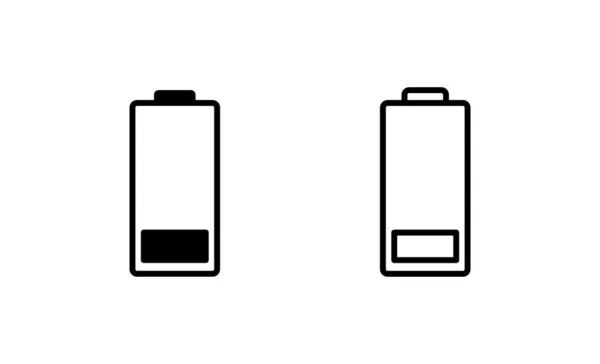 电池图标矢量 电池充电标志 电池充电水平 — 图库矢量图片