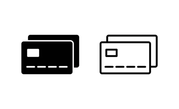 신용카드 아이콘 신용카드 표시와 상징물 — 스톡 벡터