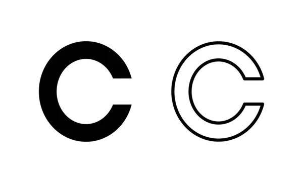 Vecteur Icônes Copyright Signe Symbole Copyright — Image vectorielle