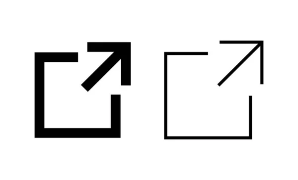 Vektor Ikony Externího Propojení Značka Symbol Symbol Hypertextového Odkazu — Stockový vektor