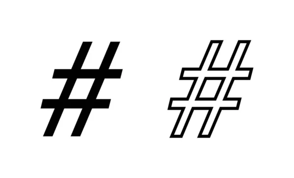 Hashtag Symbolvektor Hashtag Zeichen Und Symbol — Stockvektor