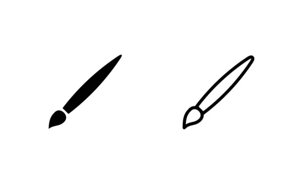Icon Vektor Malen Pinsel Zeichen Und Symbol Icon Vektor Für — Stockvektor