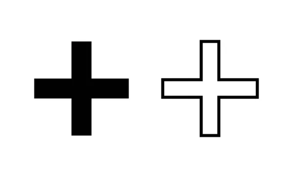 Συν Εικονίδιο Διάνυσμα Προσθήκη Συν Σύμβολο Και Σύμβολο — Διανυσματικό Αρχείο