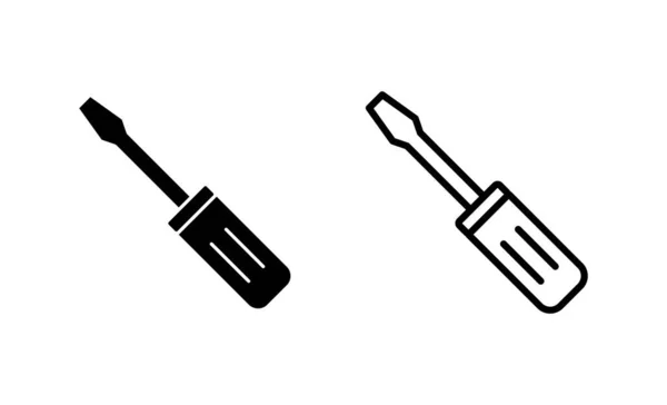 Znak Ikony Śrubokręta Vector Tools Symbol — Wektor stockowy