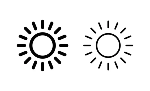 太陽のアイコンベクトル 明るさのサインとシンボル — ストックベクタ