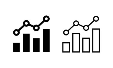 Grafik simgesi vektörü büyüyor. Çizelge ve sembol. diyagram simgesi