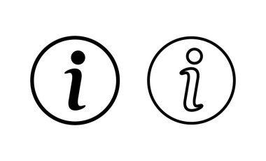 Bilgi simgesi simgesi vektörü. İmza ve sembol hakkında. Faq simgesi