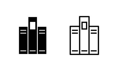 Kütüphane simgesi vektörü. eğitim işareti ve sembol