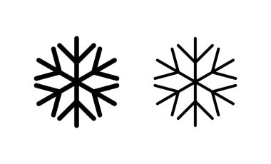 Kar ikonu vektörü. kar tanesi işareti ve sembol