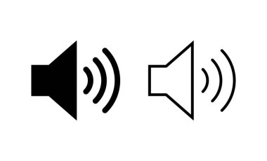 Sözcü simgesi vektörü. Ses düzeyi ve sembol. Hoparlör ikonu. ses sembolü