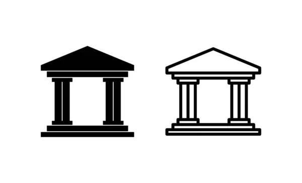 Bank Icon Vector Bank Sign Symbol Museum University — Stock Vector