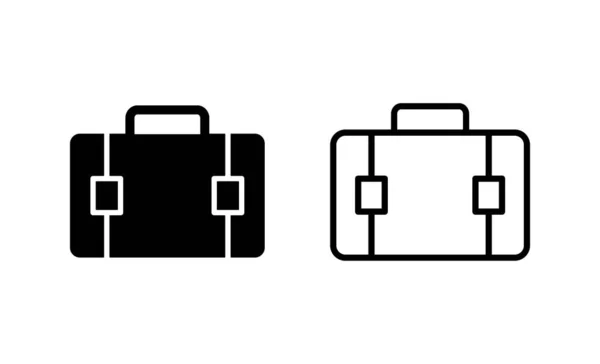 Aktenkoffer Symbol Vektor Kofferzeichen Und Symbol Gepäcksymbol — Stockvektor