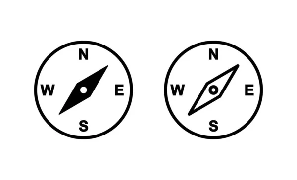 Compass Icon Vector Arrow Compass Icon Sign Symbol — Stock Vector