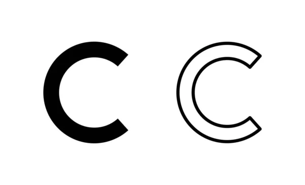 Copyright Icon Vector Copyright Sign Symbol — Stock Vector