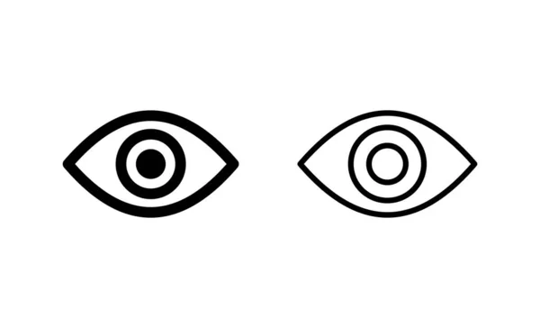 Augensymbolvektor Augenzeichen Und Symbol Ikone Für Aussehen Und Vision — Stockvektor