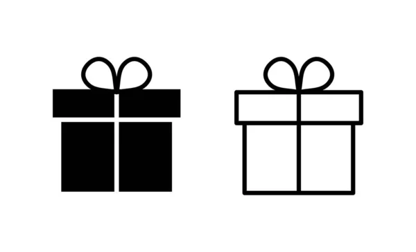 Icône Cadeau Vecteur Signe Symbole Cadeau Cadeau Anniversaire — Image vectorielle