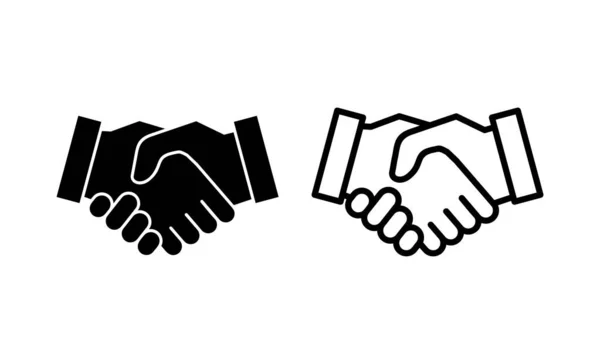 Kättelykuvakevektori Liiketoiminnan Kädenpuristus Merkki Symboli Yhteydenottosopimus — vektorikuva