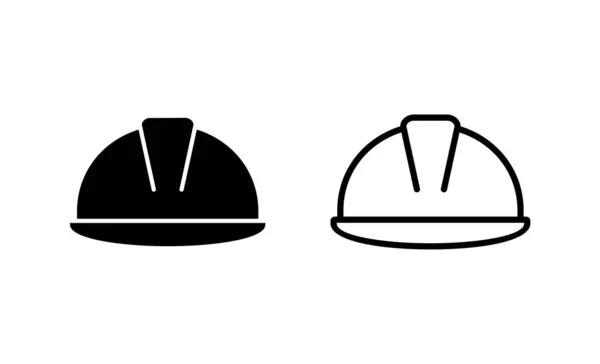 Helmet Icon Vector Motorcycle Helmet Sign Symbol Construction Helmet Icon — Stock Vector
