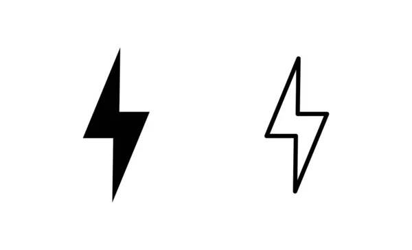 Şimşek Simgesi Vektörü Elektrik Işareti Sembol Güç Simgesi Enerji Işareti — Stok Vektör