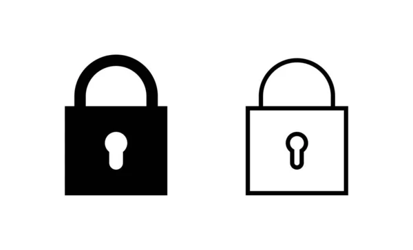 Θέση Εικονιδίου Κλειδώματος Πινακίδα Και Σύμβολο Εικονίδιο Κρυπτογράφησης Σύμβολο Ασφαλείας — Διανυσματικό Αρχείο