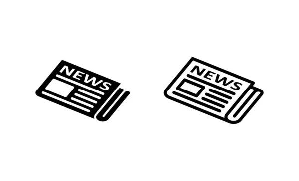 Εικονίδιο Εφημερίδας Διάνυσμα Ειδησεογραφικό Σήμα Και Σύμβολο — Διανυσματικό Αρχείο