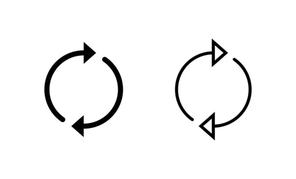 Symbolvektor Aktualisieren Zeichen Und Symbol Neu Laden Symbole Aktualisieren — Stockvektor