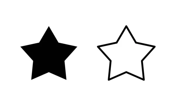 Star Icon Vector Rating Sign Symbol Favourite Star Icon — Stock Vector