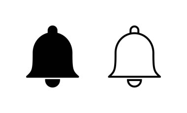 Çan simgesi vektörü. Web sitesi tasarımı için uyarı işareti ve sembol